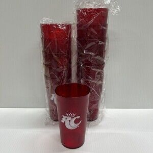New (12) RC Royal Crown Restaurant Red Plastic Tumblers Cups 16 oz Impact